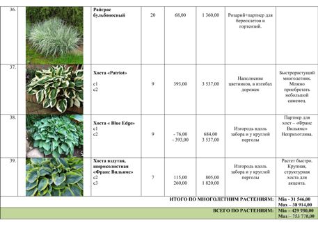 Ассортиментная ведомость